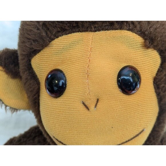 Elka Toys Plush Monkey New York  Stuffed Animal Clasp Hands Old Sad Lonely Vtg - Picture 15 of 16